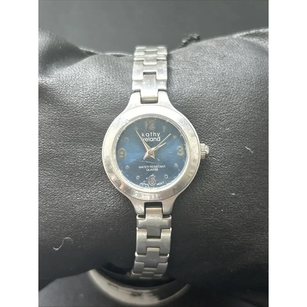 Kathy Ireland Silver Tone Blue Dial Women’s Quartz Watch